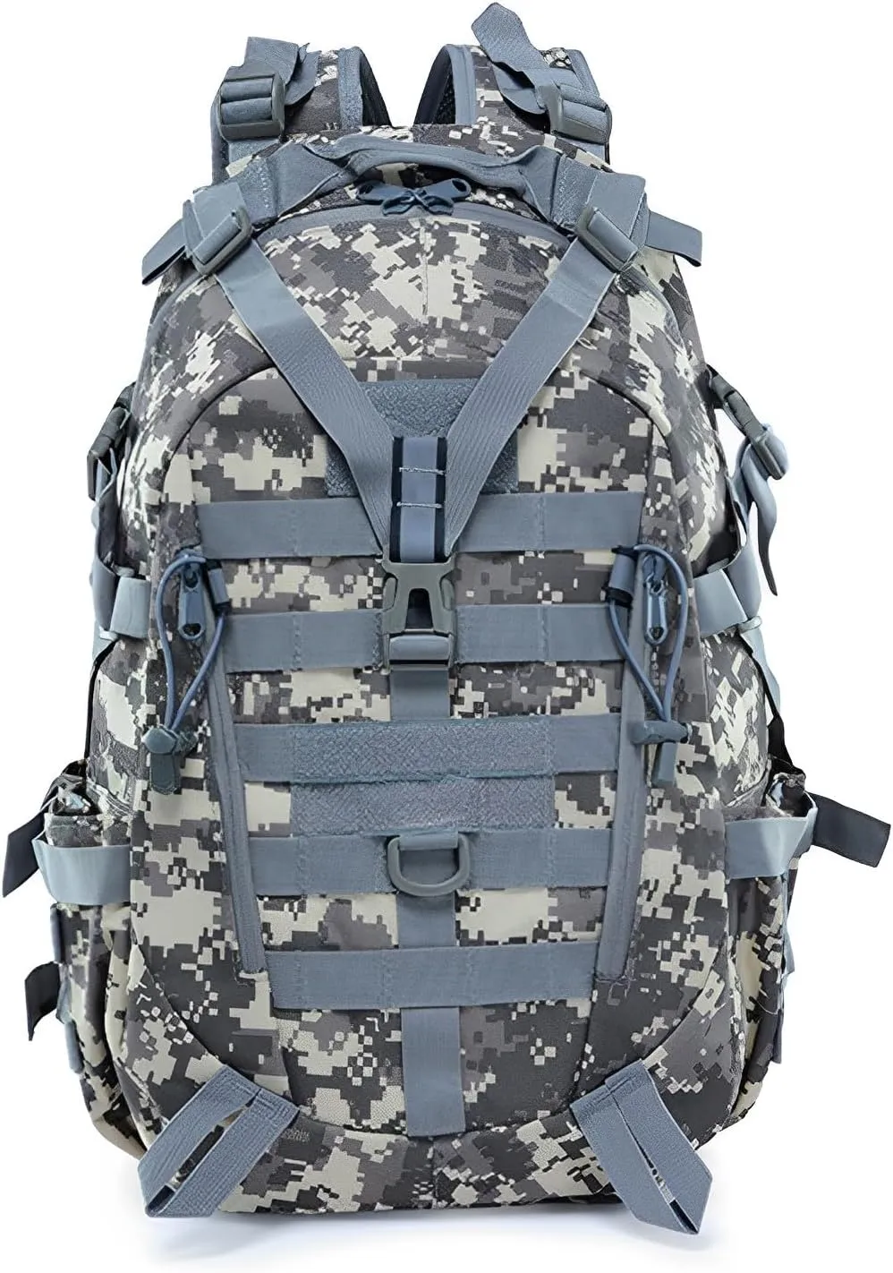 Multi-functional Lightweight Outdoor Backpack for Hiking Camping Cycling Oxford Cloth 40L Tactical Backpack (Gray Cp)