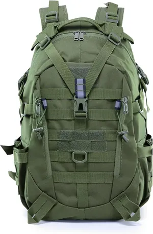 Multi-functional Lightweight Outdoor Backpack for Hiking Camping Cycling Oxford Cloth 40L Tactical Backpack (Green)