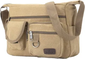 Multi Pocket Tool Storage Organiser Portable Hydroelectric Tool Kit Wear-Resistant Tool Bag for Construction Home DIY(Khaki)