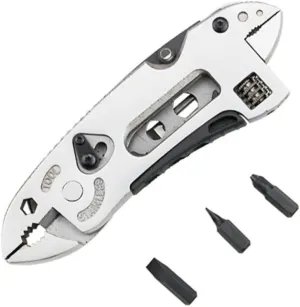 Multi-purpose Wrench Multi Tool Adjustable Ratchet Wrench Pliers Survival Emergency Gear Stainless Steel