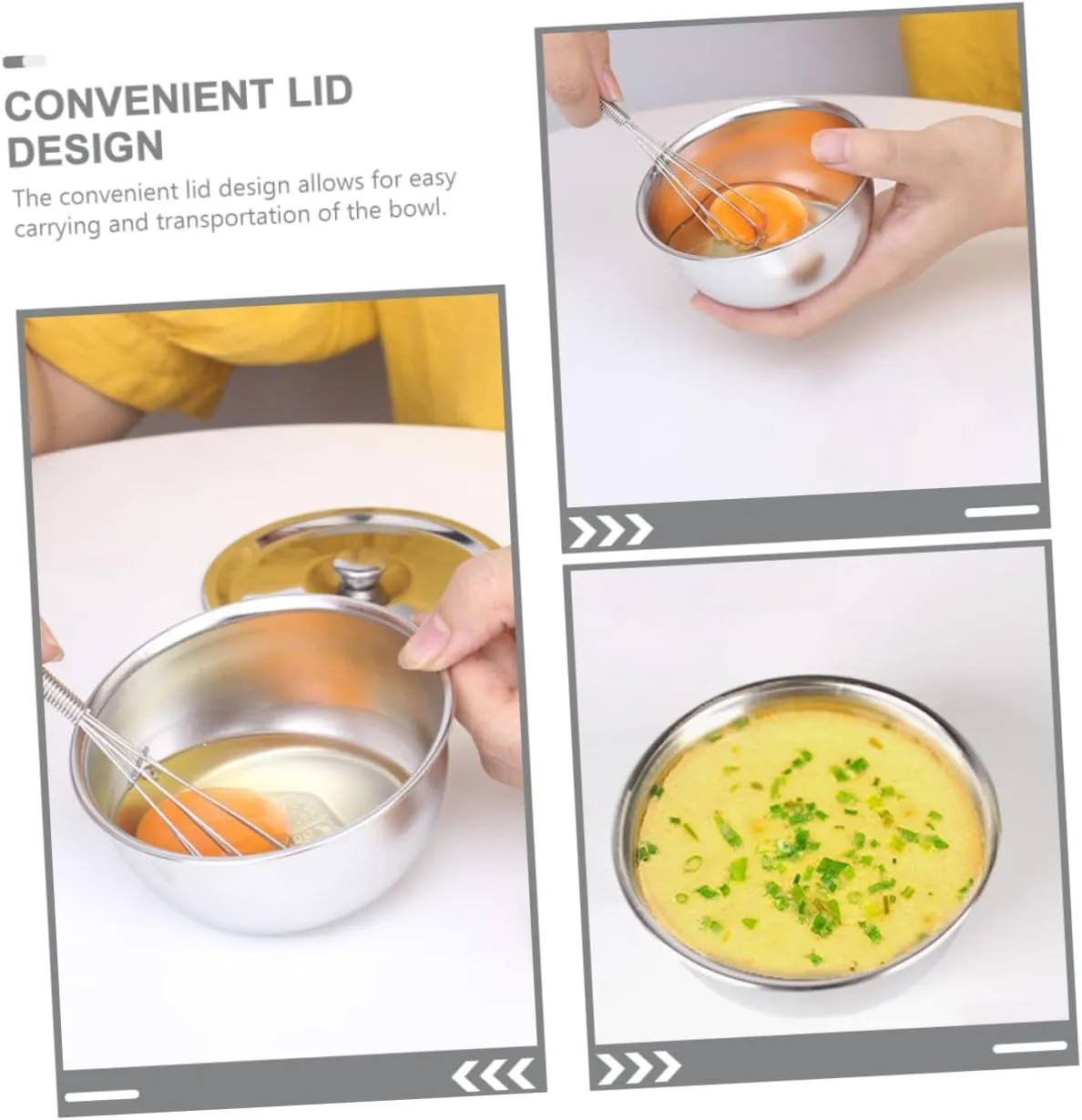 Multi-use Stainless Steel Boys and Girls Bowl Lid Toddler Bowl for Soup Baby Food Container