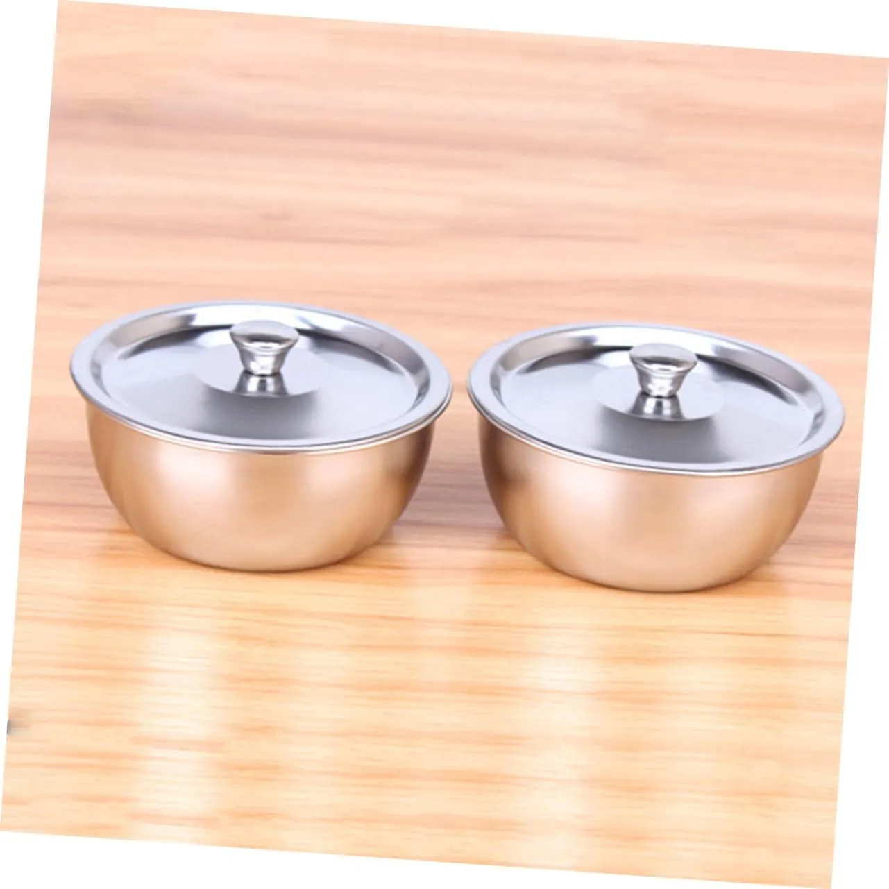 Multi-use Stainless Steel Boys and Girls Bowl Lid Toddler Bowl for Soup Baby Food Container