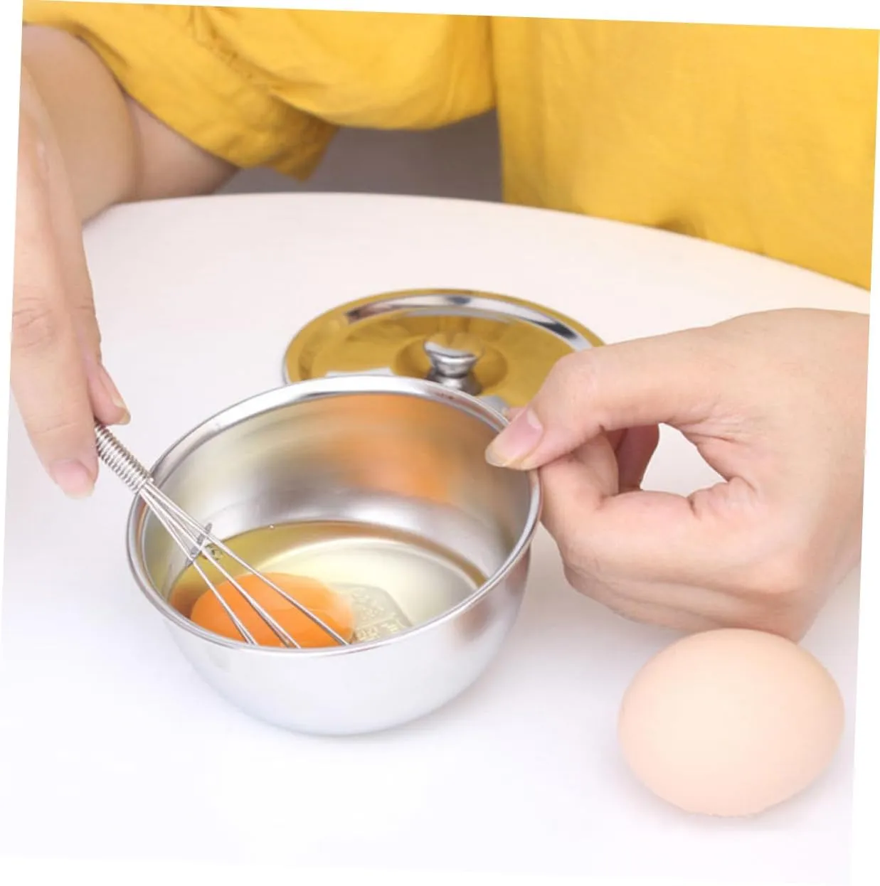 Multi-use Stainless Steel Boys and Girls Bowl Lid Toddler Bowl for Soup Baby Food Container