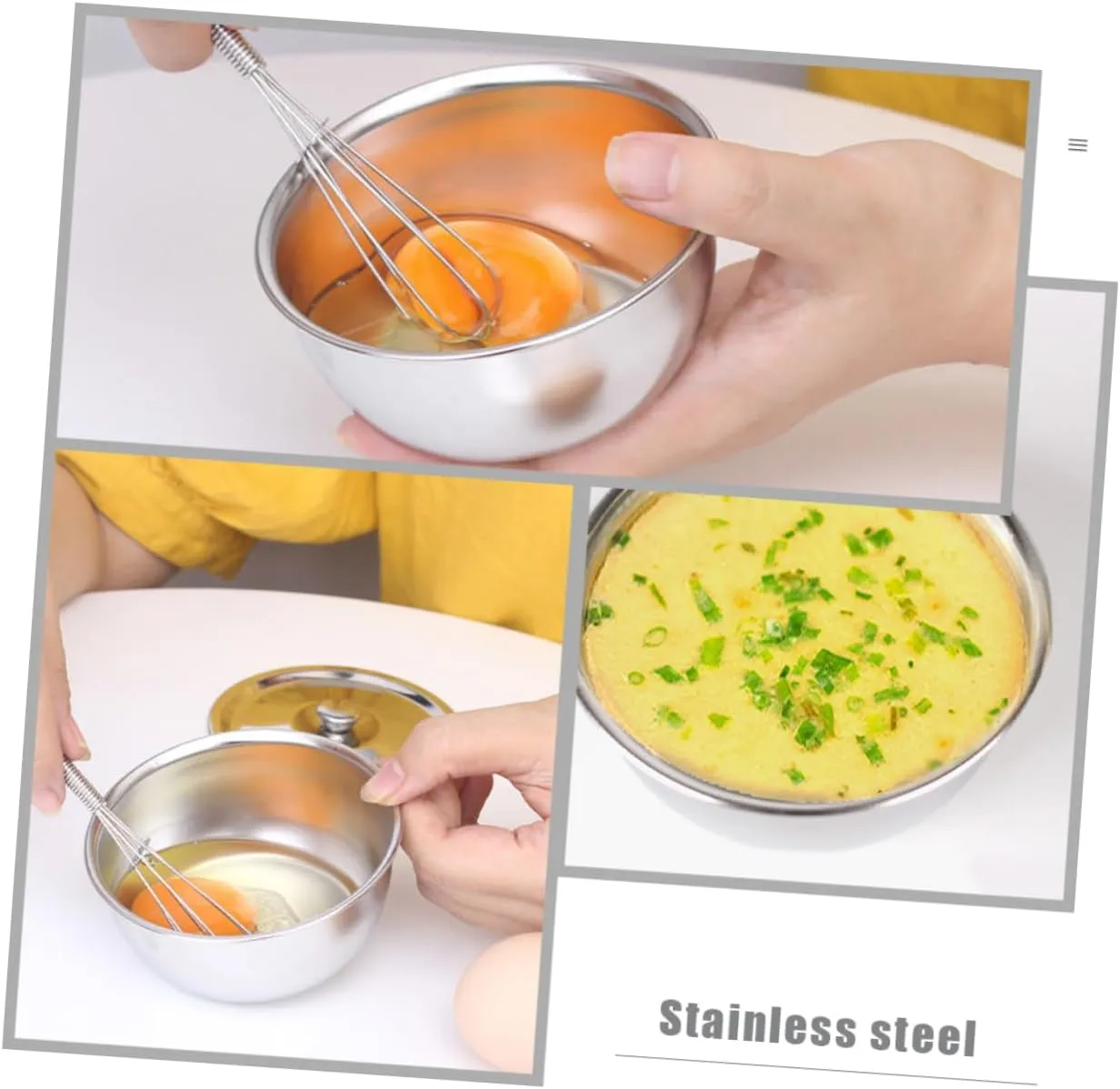 Multi-use Stainless Steel Boys and Girls Bowl Lid Toddler Bowl for Soup Baby Food Container