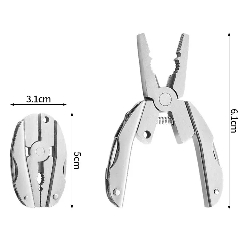 Multifunctional Mini Stainless Steel Pliers – Pocket Keychain Camping Everyday Carry Tool