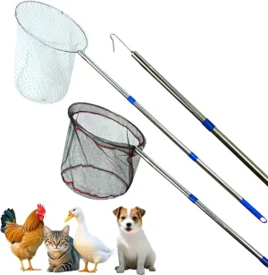 Multipurpose Chicken catching net - Perfect for Trout Fishing Gear, Egg Collection, and Pool use - Durable Fishing net with Handle for Bird, Fish Tank, and coop