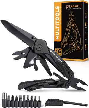 Multitool Mens Gifts for Fathers Day - Dad Gifts 16 In 1 Pocket Knife Plier Camping Accessories Multi Tool Gadgets Birthday Gifts for Adults Boyfriend Husband B Women Who Have Everything Wants Nothing