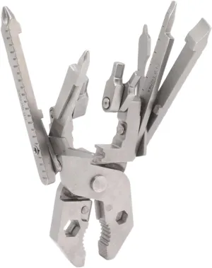 Multitool Pliers, Heavy Duty Survival Multi Tool, Needle Nose Pliers, and Pocket Clip, Multitool with Pocket Clip, Portable Multi Tool, Folding Multitool Plier for Camping