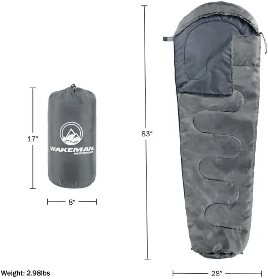 Mummy Sleeping Bag - Water-Resistant Adult Cold Weather Sleeping Bag