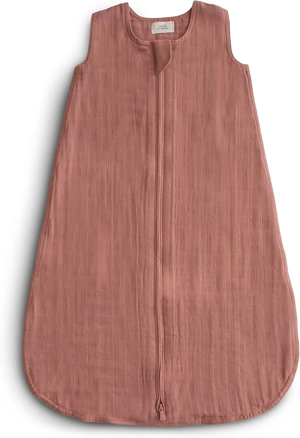 mushie Baby Wearable Blanket | 100% Organic Cotton Muslin | Sleeping Bag for Infants (Cedar)