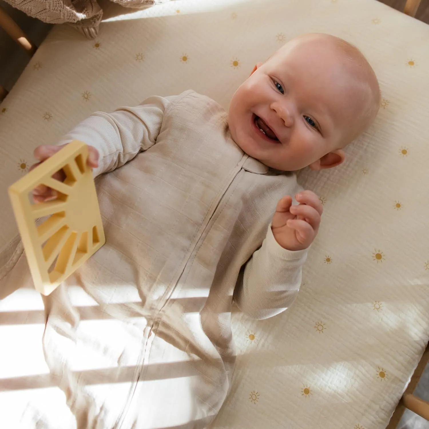 mushie Baby Wearable Blanket | 100% Organic Cotton Muslin | Sleeping Bag for Infants (Cedar)