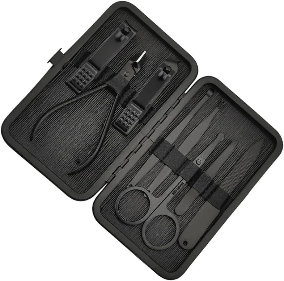 Nail Clipper Set Stainless Steel Nail Clippers 8 Pieces Set Grooming Hygiene Care Tools,D-12.3 * 1.8 * 8cm