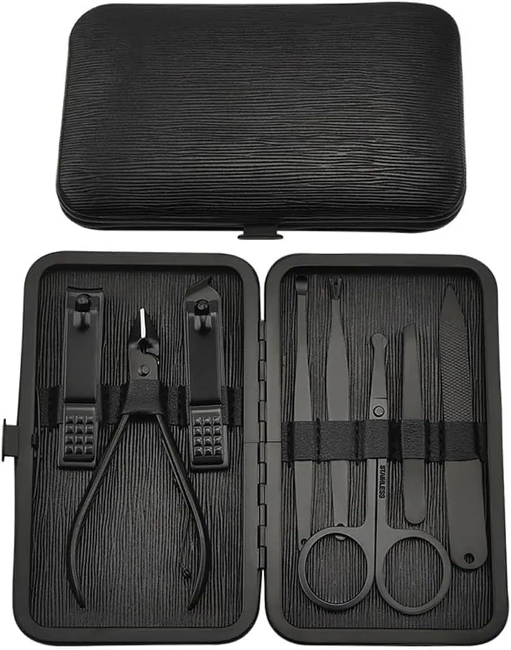 Nail Clipper Set Stainless Steel Nail Clippers 8 Pieces Set Grooming Hygiene Care Tools,D-12.3 * 1.8 * 8cm