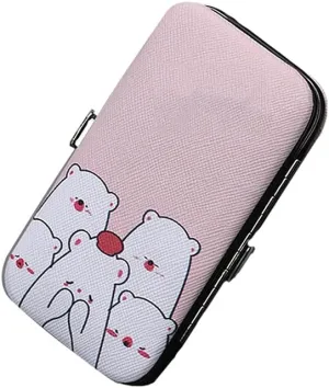 Nail Clippers Set Beauty Manicure Nail File Nail Clipper Tool Ladies Portable Personal Care Set 7 Pieces Traveling (Color : Pink)