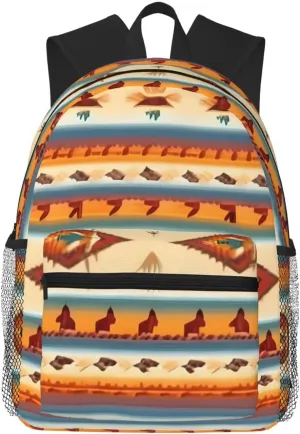 Native American Print Comfortable Backpack,Your Essential Casual Travel Bag For Outdoor Adventures