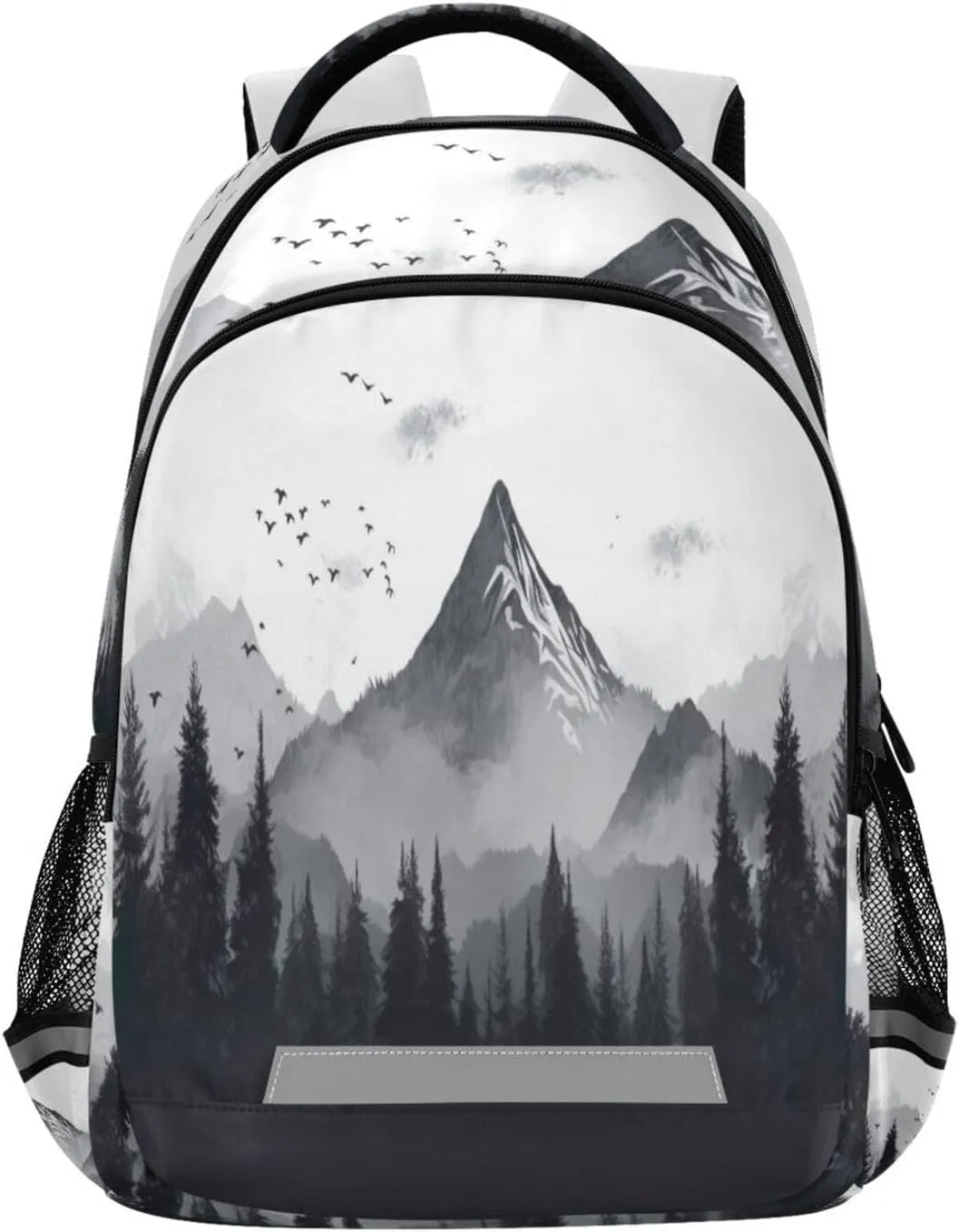 Nature Mountains and Forest Design Waterproof Backpack - Casual Outdoor Sports Daypack with Ergonomic Shoulder Straps#641