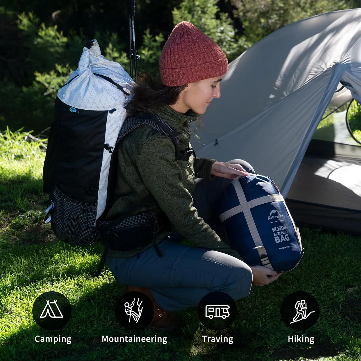 Naturehike Sleeping Bags for Adults, 23-39℉ Mummy Backpacking Sleeping Bag, 0 Degree Lightweight Sleeping Bag Warm for Camping, Hiking