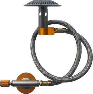 nCamp - Camping Stove Adapter, Isobutane/Propane Tank Adapter, Camp Stove Hose with Regulator, Strong Braided Stainless Steel Hose, 14.5 Inches Long