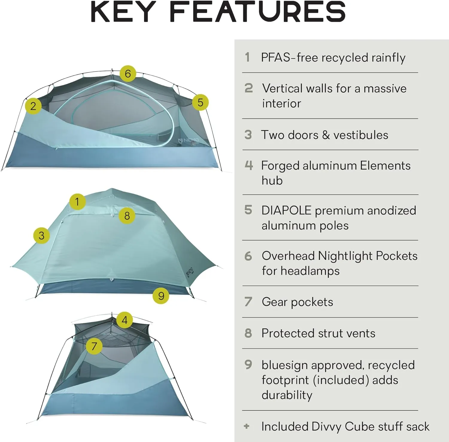 NEMO Equipment Aurora Backpacking Tent & Footprint