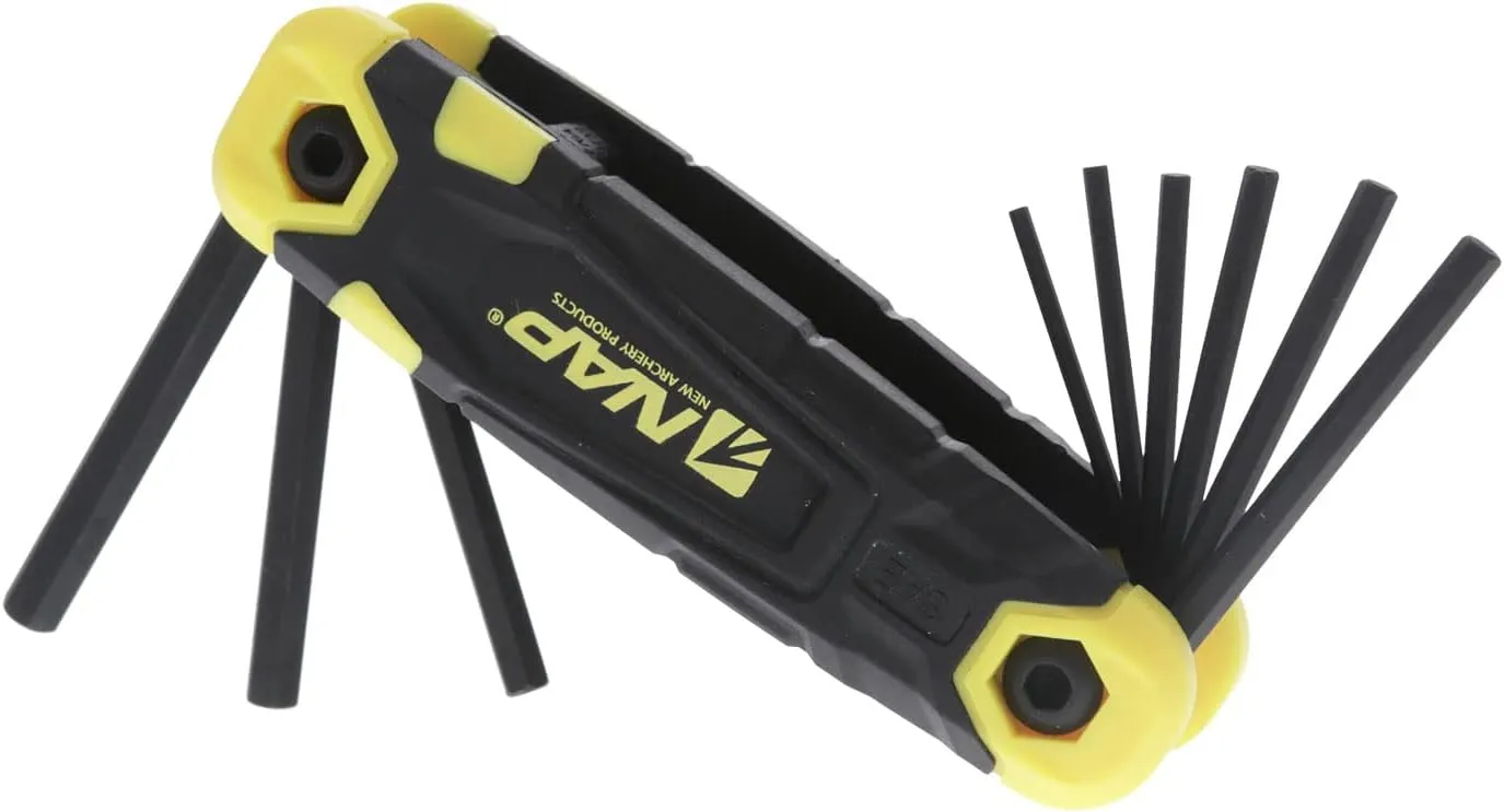 New Archery Products Hex Key Standard Compact Tool - Durable Steel Archery Tool Wrench Set with Multiple SAE Key Sizes