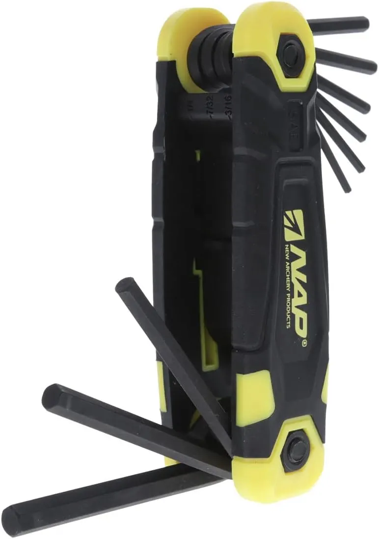 New Archery Products Hex Key Standard Compact Tool - Durable Steel Archery Tool Wrench Set with Multiple SAE Key Sizes