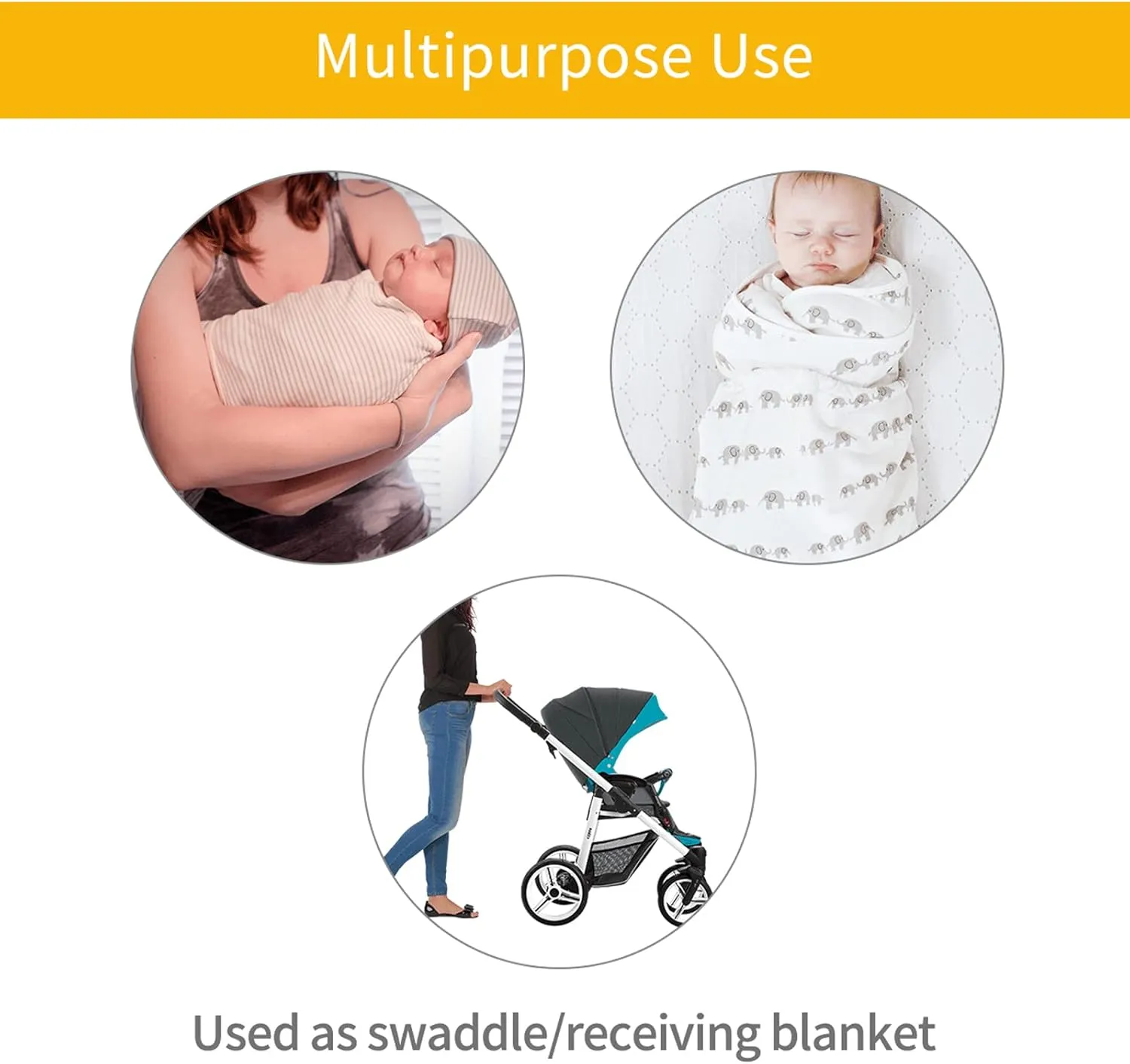 Newborn Swaddle Blanket With Matching Beanie Hat Set Receiving Wrap Baby Blanket Shower Gifts Swaddlers