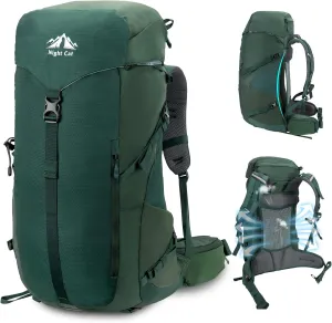 Night Cat Internal-frame Hiking Backpack: 50L Camping Backpack for Men Women Lightweight Waterproof Rain Cover