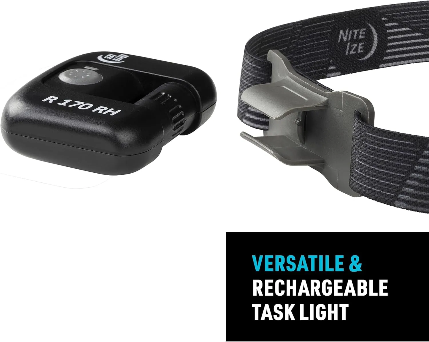 Nite Ize Radiant 170 Rechargeable Headlamp - Durable Headlamp with Rechargeable 170 Lumen Light - Great for Camping, Hiking & at-Home Projects - Blue