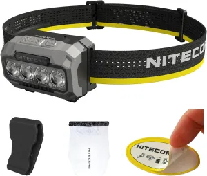 Nitecore HA23 UHE 600 Lumen Camping Headlamp, Lightweight, Bright with 3X AAA Batteries Multiple Color Temperatures, Red Light Sticker (Black)