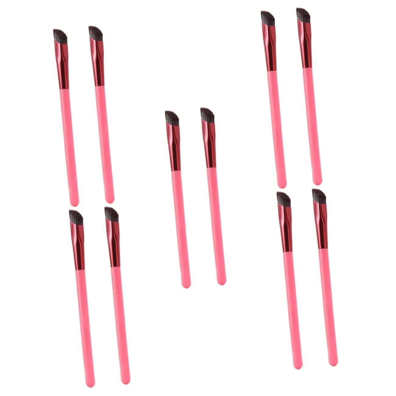 NOLITOY 10pcs Angled Eyebrow Makeup Brush Professional Eye Liner Brush for Precise Application for Girls Women for Home Salon Use