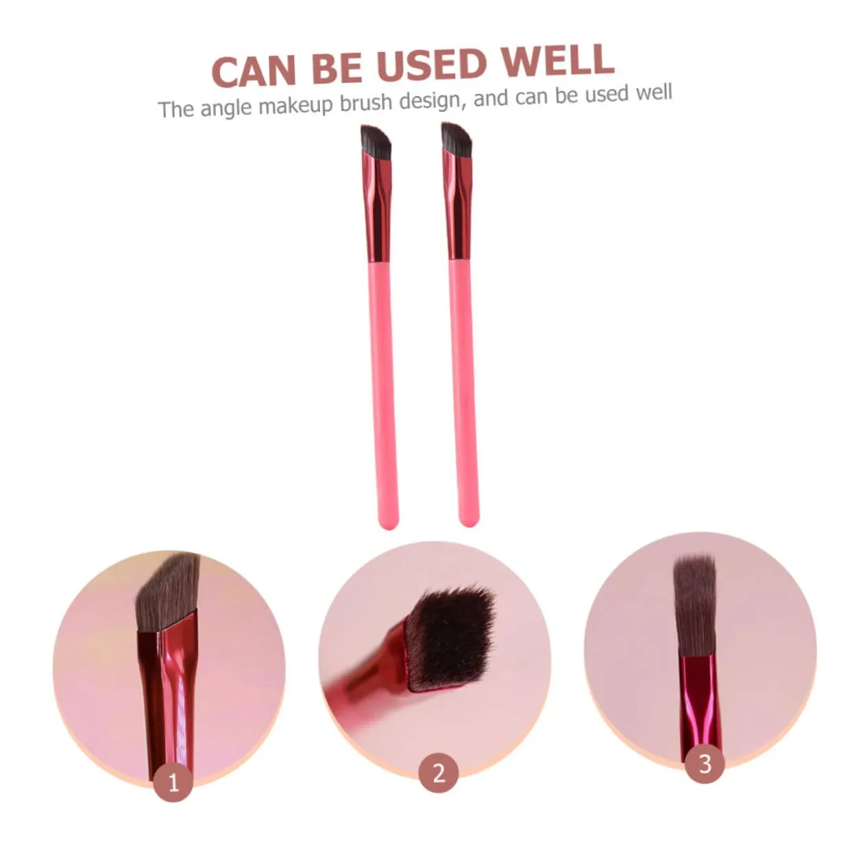 NOLITOY 10pcs Angled Eyebrow Makeup Brush Professional Eye Liner Brush for Precise Application for Girls Women for Home Salon Use