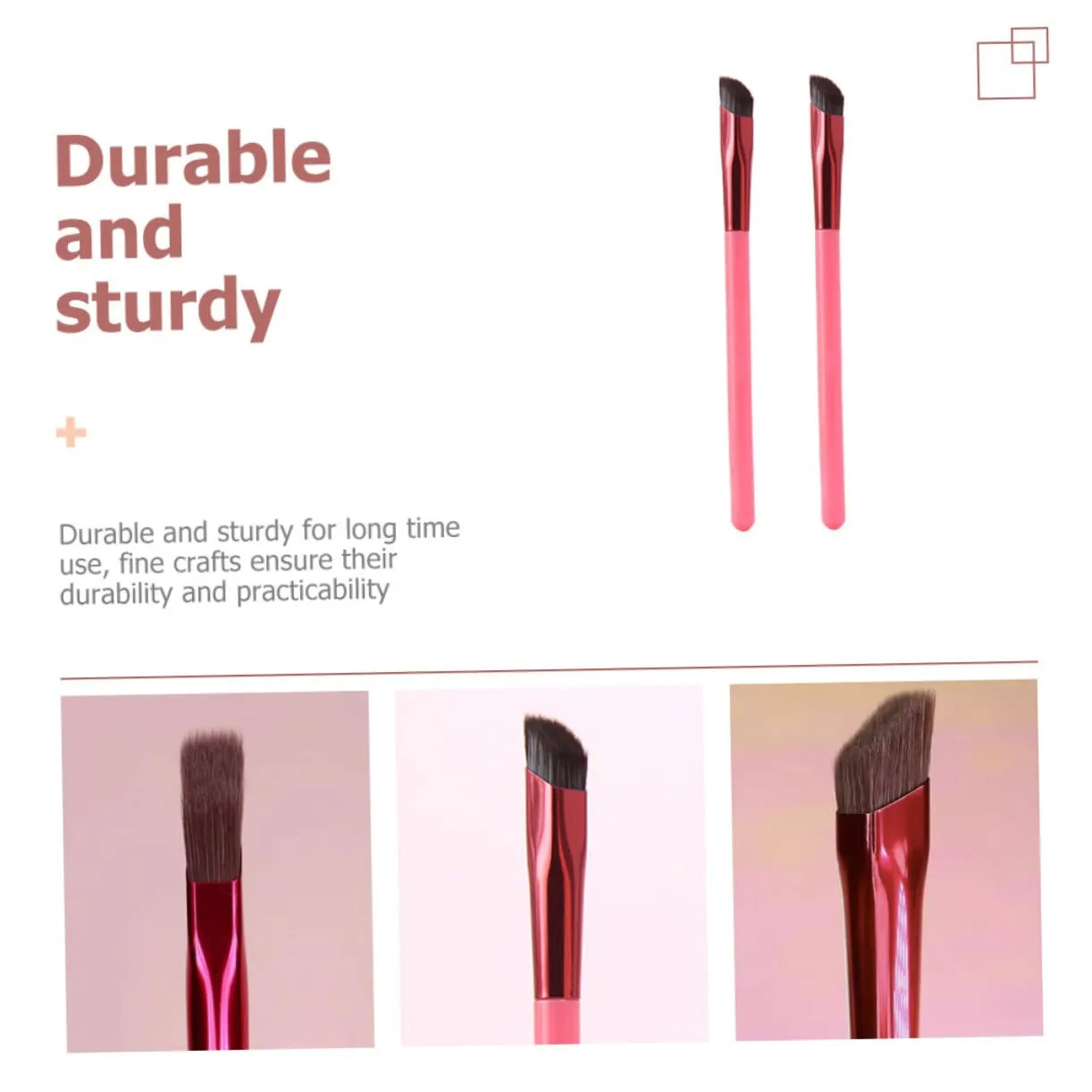 NOLITOY 10pcs Angled Eyebrow Makeup Brush Professional Eye Liner Brush for Precise Application for Girls Women for Home Salon Use