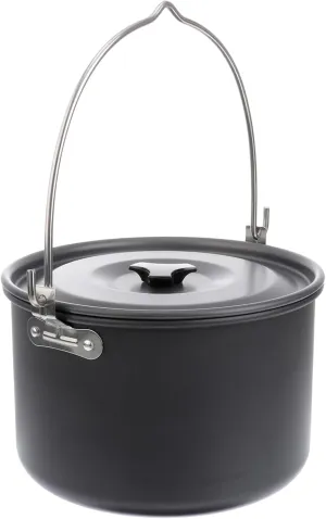 Non-Stick Outdoor Camping Pot 4l Cook Set for 5-8 People Portable Hiking Cookware Stove