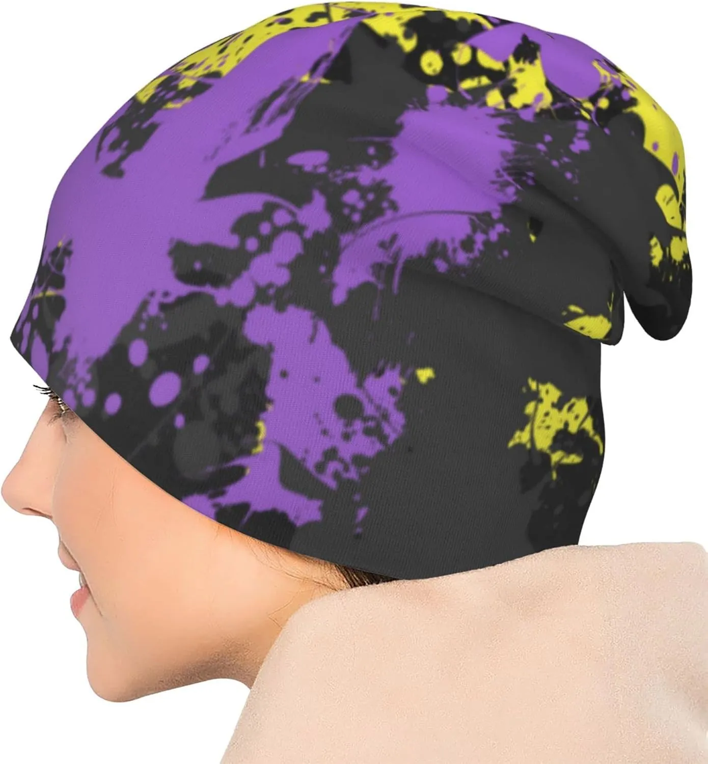 Nonbinary Pride Flag Multifunction Beanie Hat for Men Women Fashion Scarf Soft Stretch Skull Cap