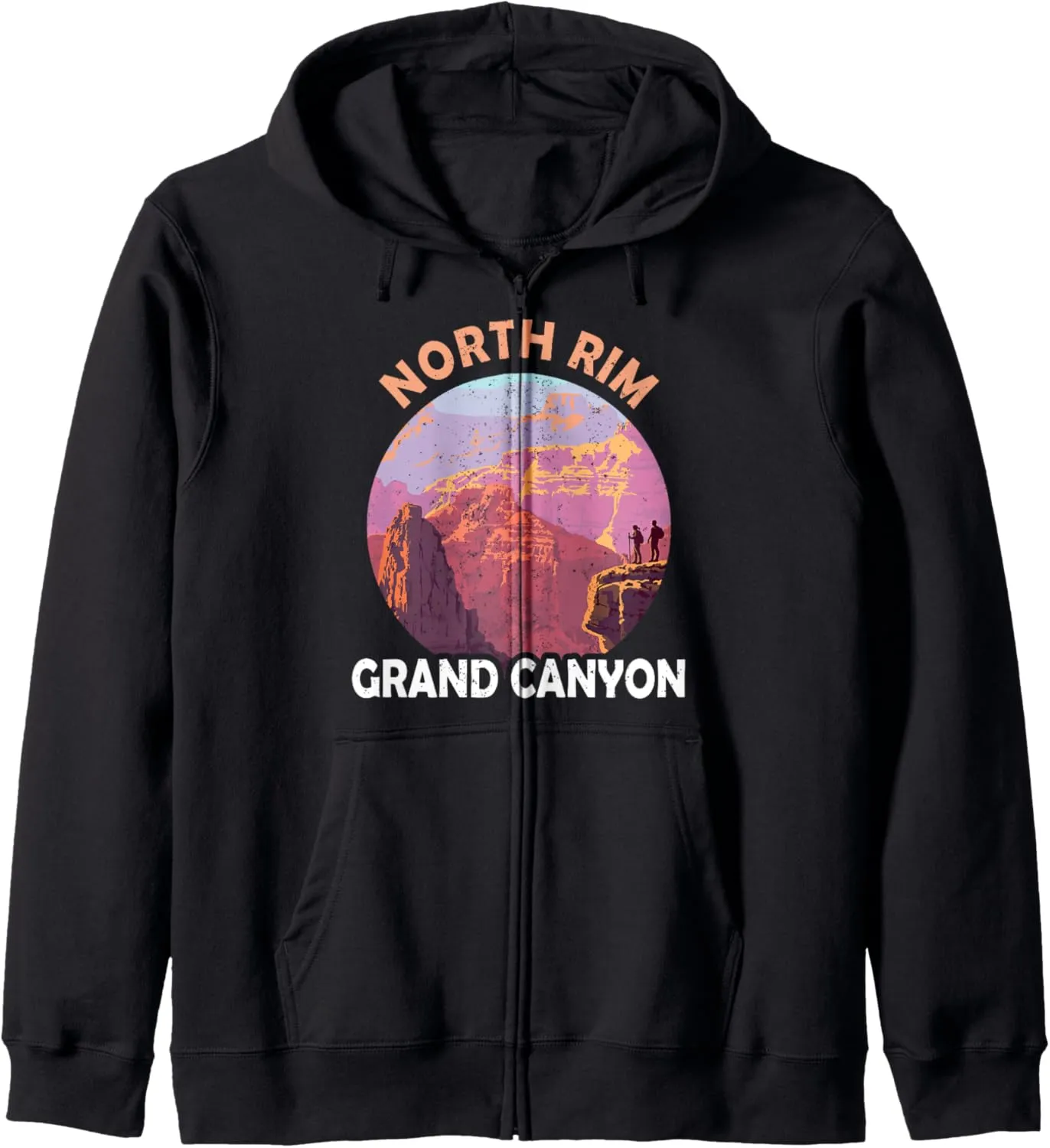 North Rim Grand Canyon I Hiked The Grand Canyon Outdoor Zip Hoodie