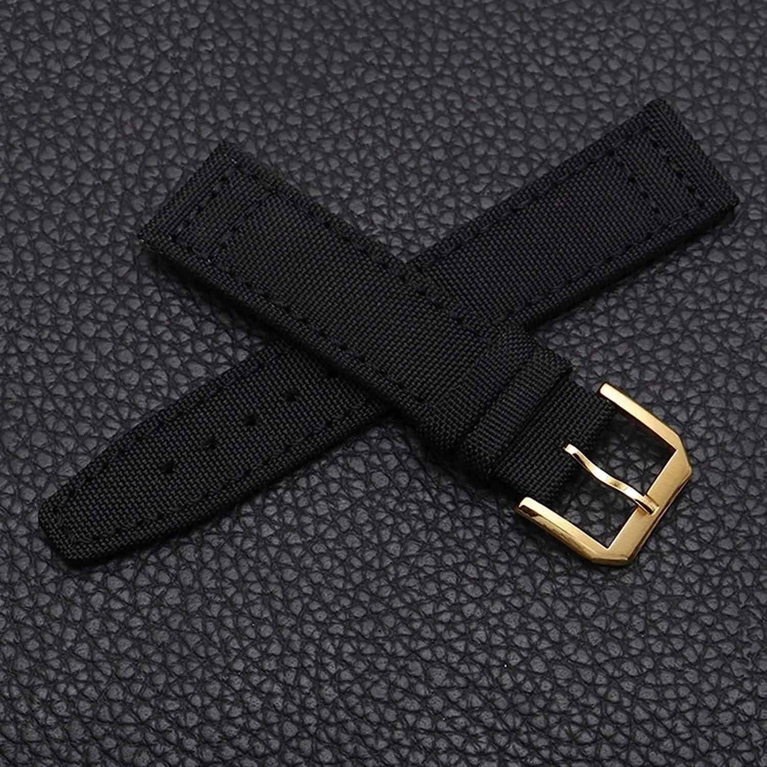 Nylon Leather Back Watch Band For IWC PILOT WATCHES PORTUGIESER Men Insurance Clasp Strap Watch Bracelet Accessories