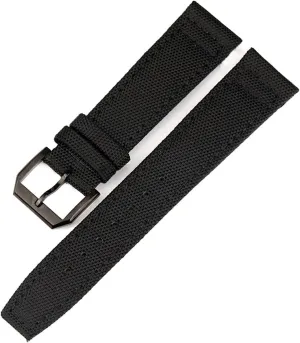 Nylon Leather Back Watch Band For IWC PILOT WATCHES PORTUGIESER Men Insurance Clasp Strap Watch Bracelet Accessories