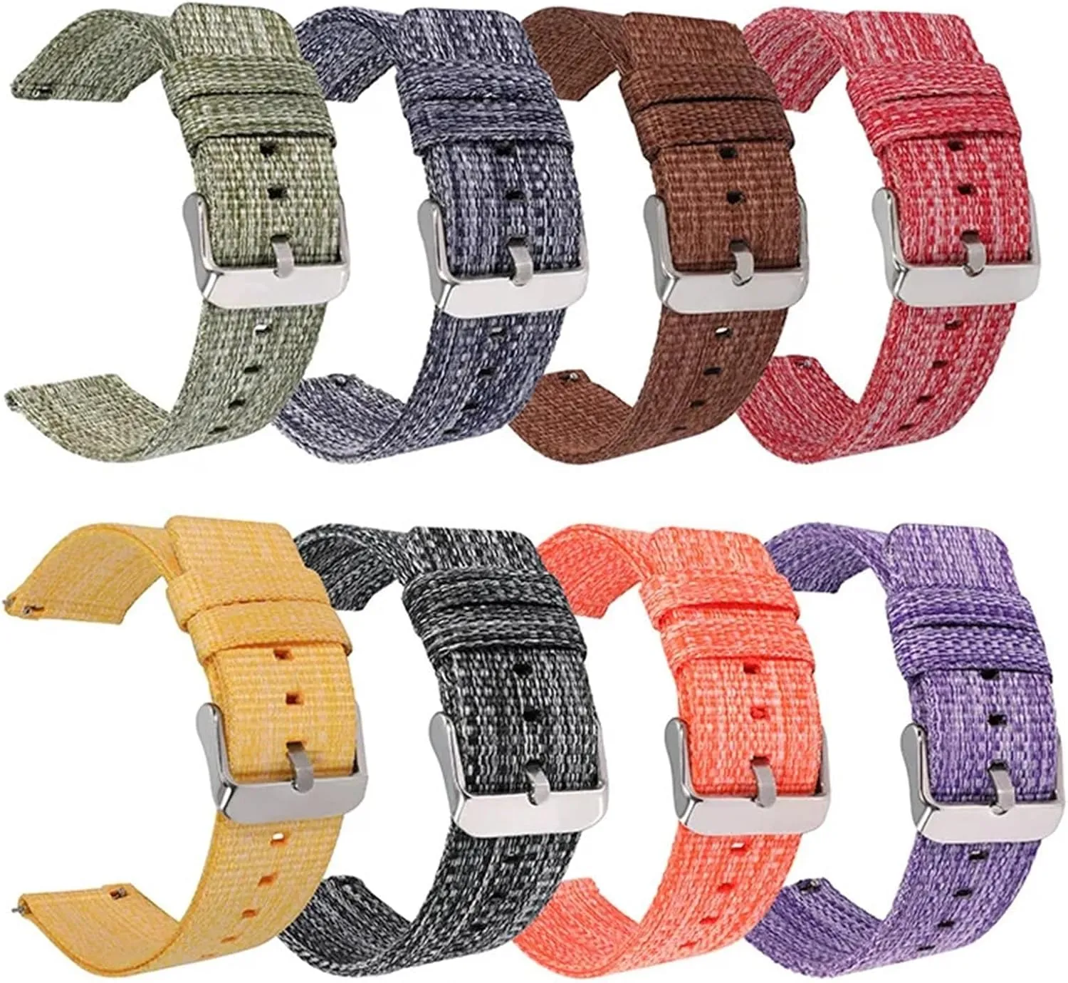 Nylon Watch Band 18mm 20mm 22mm Universal Bracelet Sports Canvas Smart Watch Strap Soft Fabric Wristbelt Quick Release