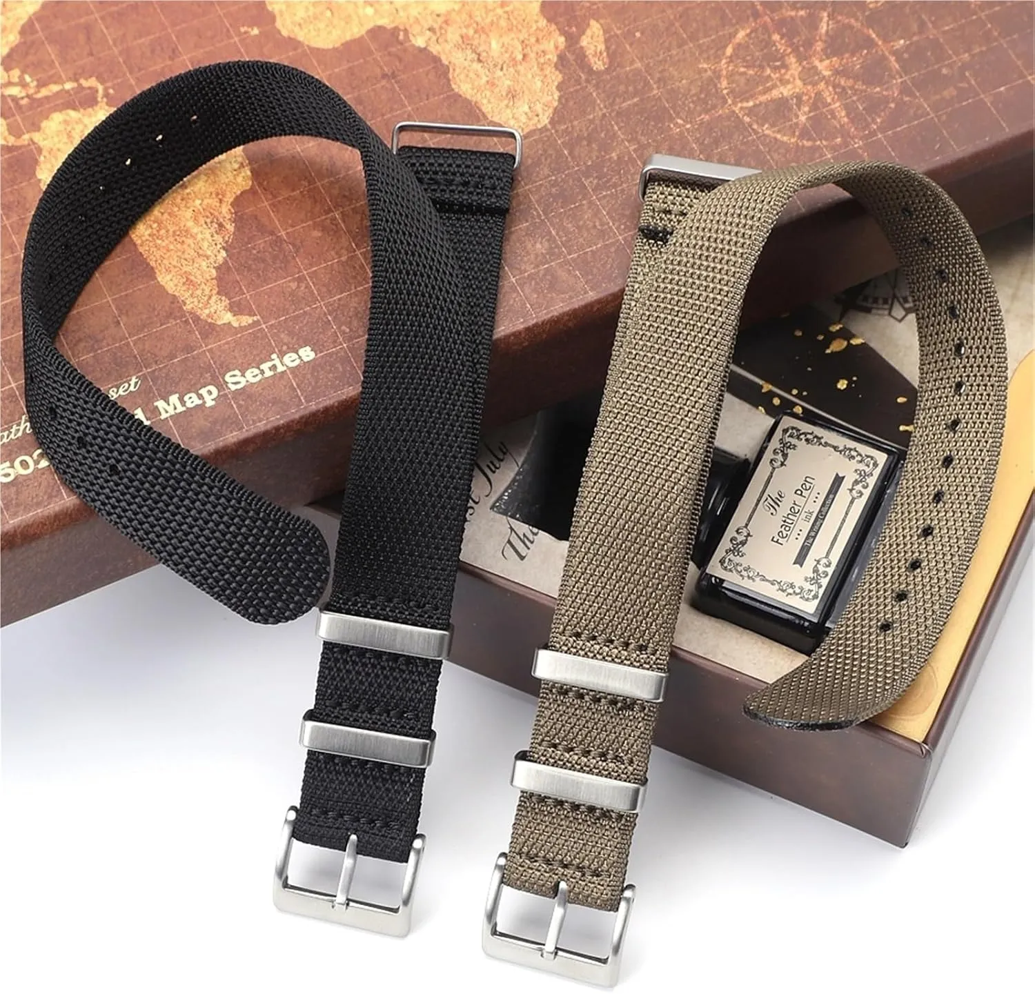 Nylon Watch Band 20mm 22mm Durable Fabric Watch Strap Stainless Steel Buckle Sport WatchBand For Men Women