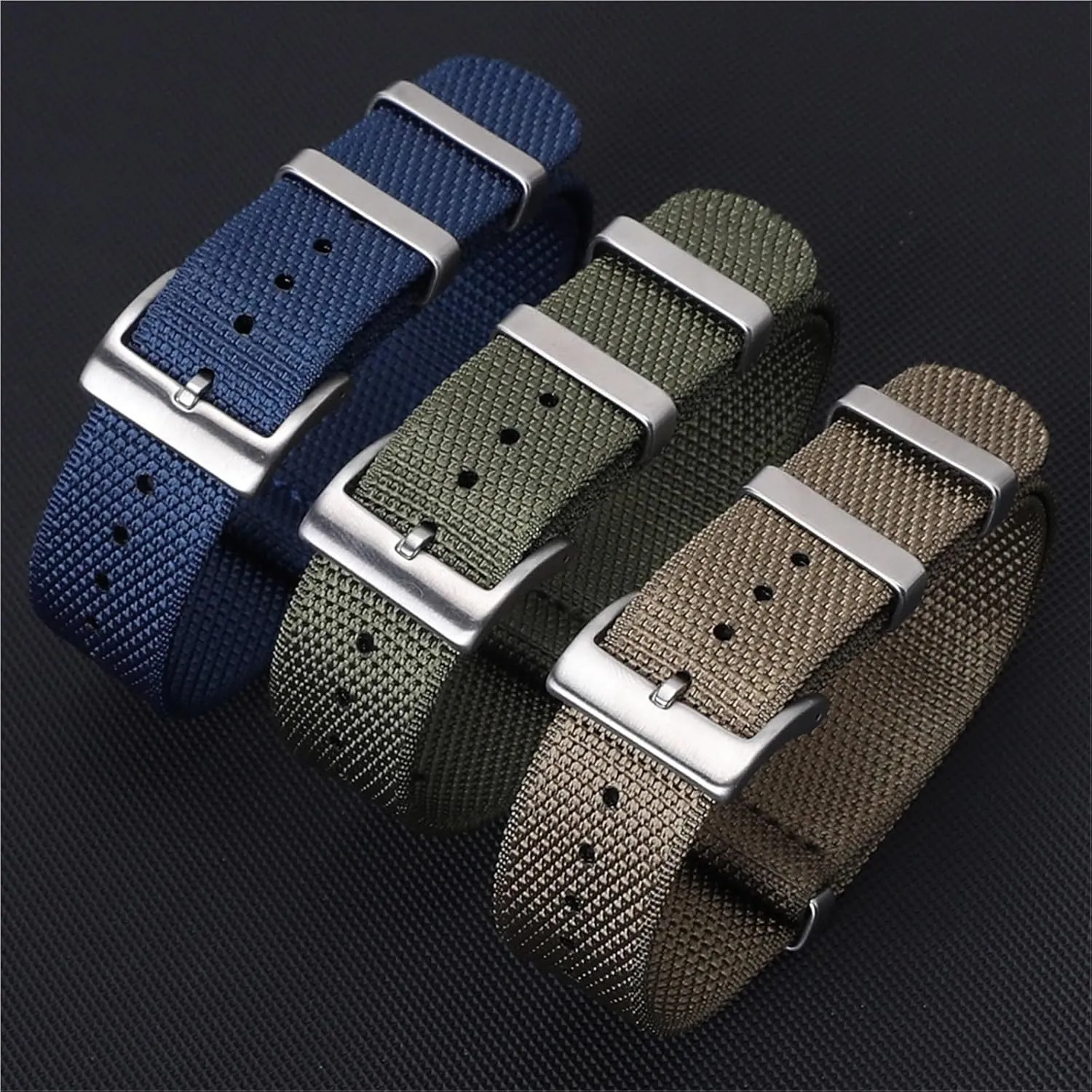 Nylon Watch Band 20mm 22mm Durable Fabric Watch Strap Stainless Steel Buckle Sport WatchBand For Men Women