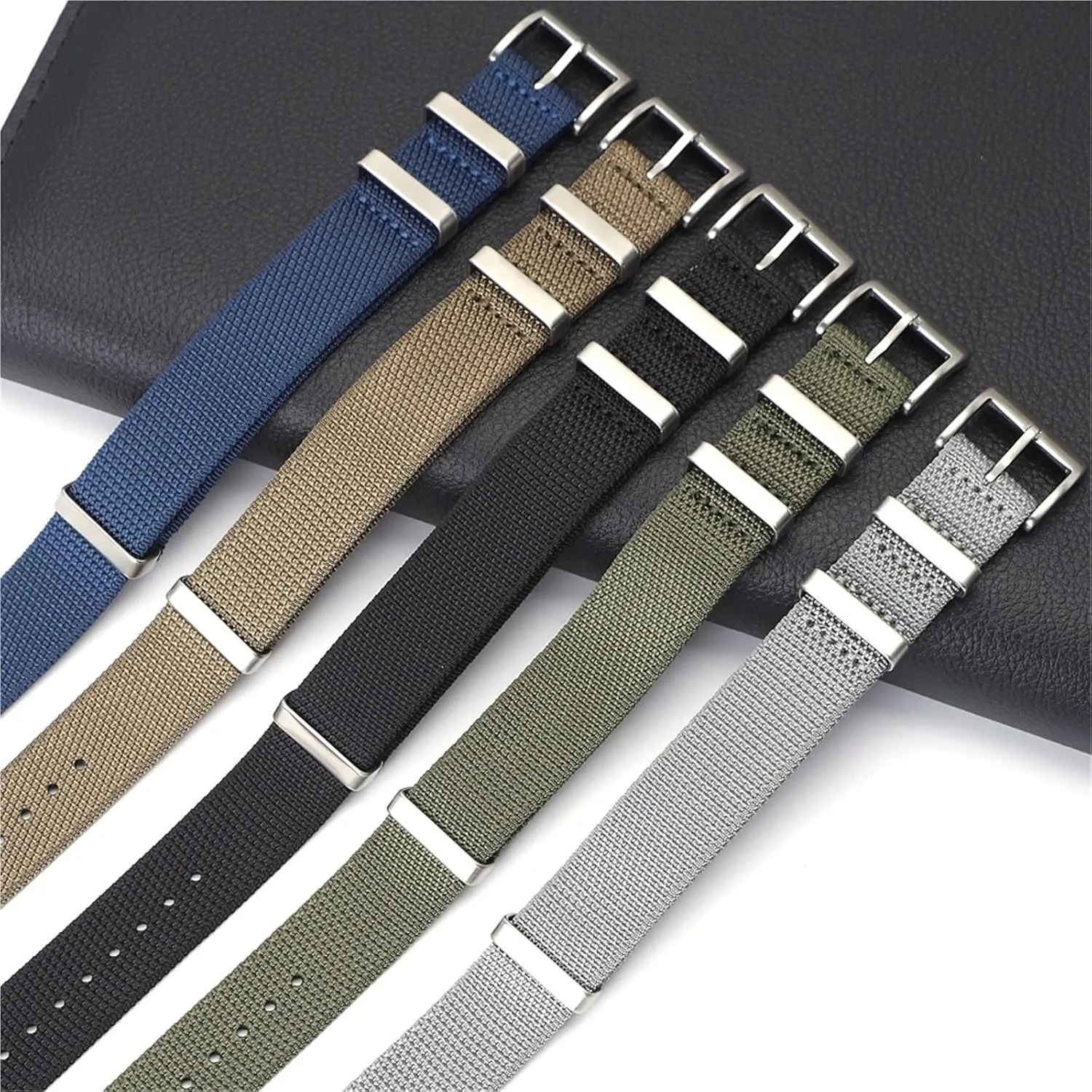 Nylon Watch Band 20mm 22mm Durable Fabric Watch Strap Stainless Steel Buckle Sport WatchBand For Men Women
