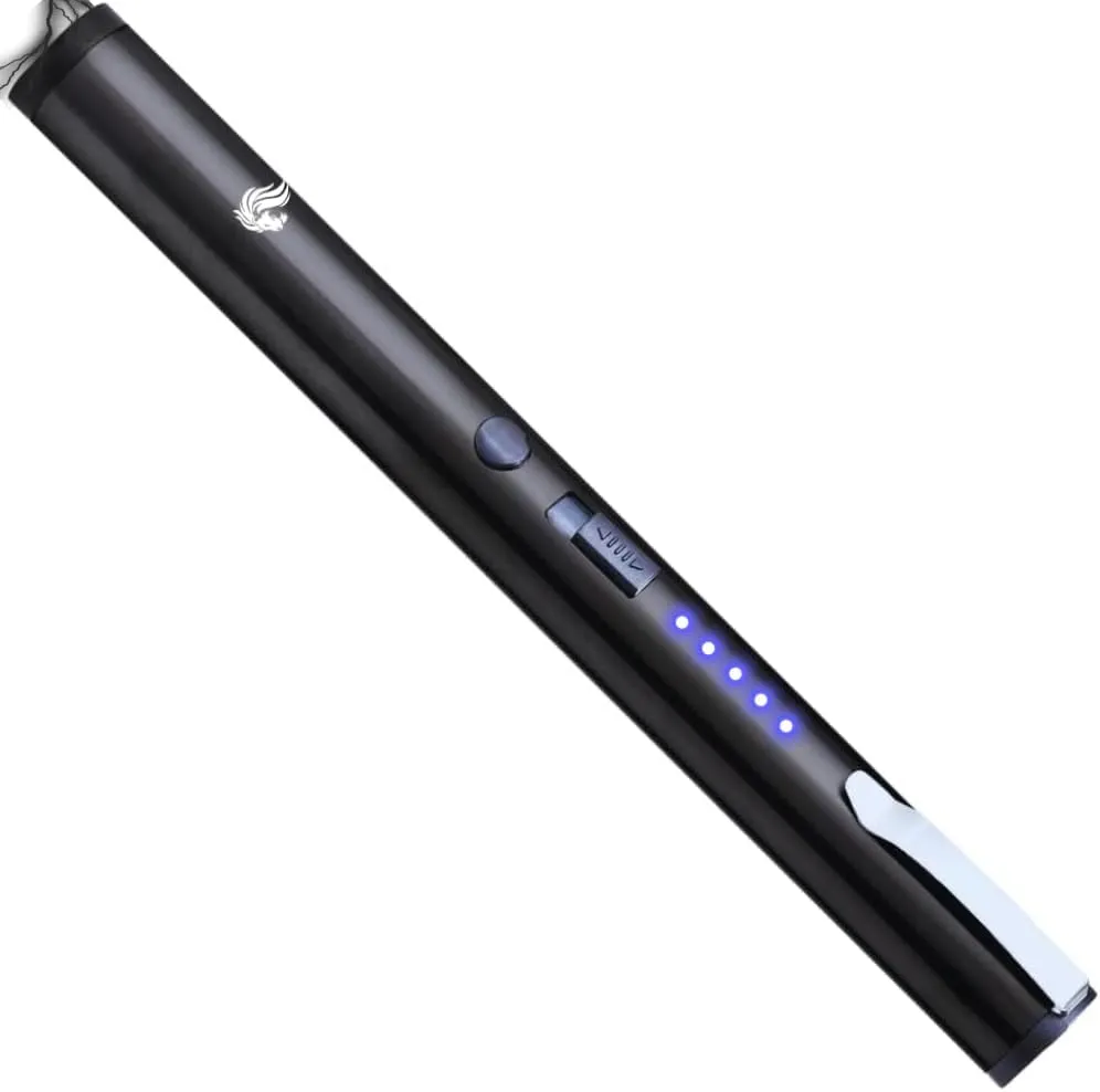 Odds Shifter's DefenPro 32,000,000 Stun Pen Stun Gun for Self Defense Tactical Stun Pen with USB Rechargeable, Battery Indicator, Durable Clip, Compact and Concealable for Protection