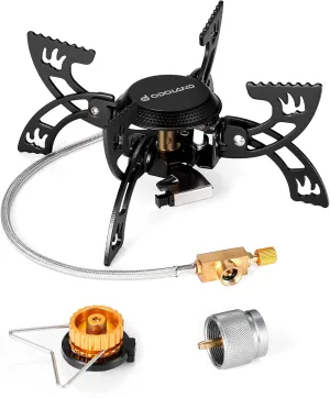 Odoland 3800W Portable Camping Stove Lightweight Gas Stove Collapsible Backpacking Stove with EVA Box for Outdoor Camping Cooking Hiking and Picnic