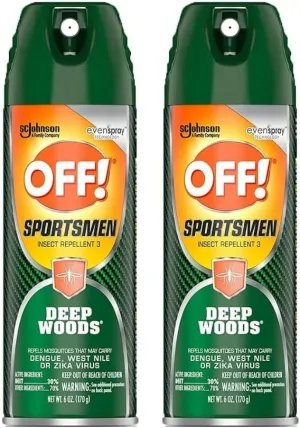Off! Deep Woods Sportsman Insect Repellent 6 Ounce (Pack of 2)
