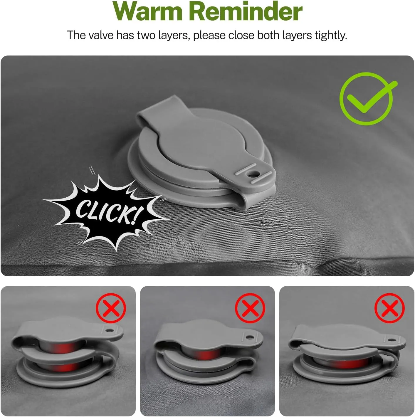 OGERY Sleeping Pad for Camping, 6" Extra-Thick Reinforced Camping Sleeping Pad with Pillows & Built-in Foot Pump, Ultralight Self Inflating Air Mattress Mat for Tent Hiking Essentials Gear