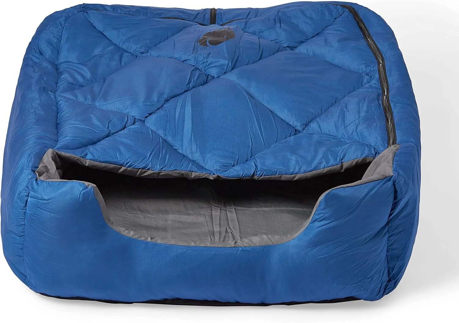 OmniCore Designs Pet Sleeping Bag (LG/Blue) with Zippered Cover for Travel, Camping, Hiking | Good for Small and Large Pets | Use as Pet Beds, Mats or Blanket