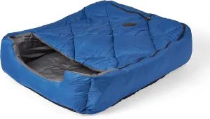 OmniCore Designs Pet Sleeping Bag (LG/Blue) with Zippered Cover for Travel, Camping, Hiking | Good for Small and Large Pets | Use as Pet Beds, Mats or Blanket