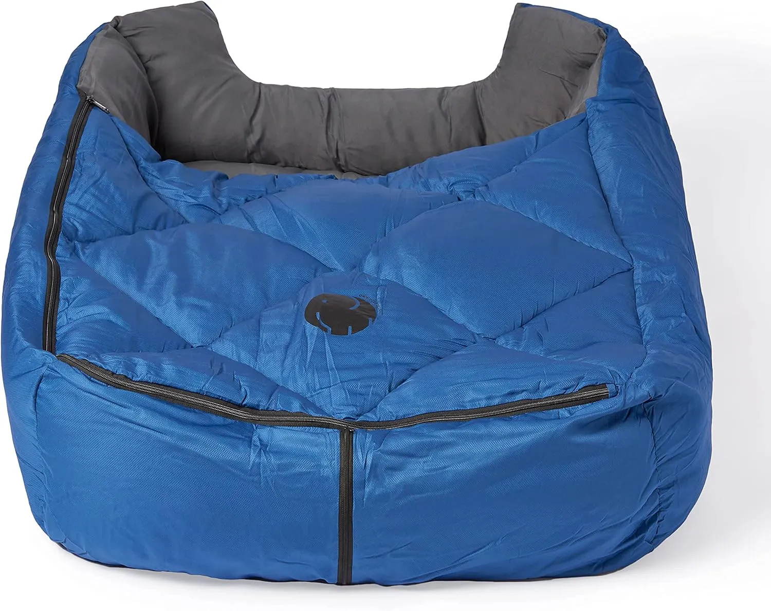 OmniCore Designs Pet Sleeping Bag (LG/Blue) with Zippered Cover for Travel, Camping, Hiking | Good for Small and Large Pets | Use as Pet Beds, Mats or Blanket