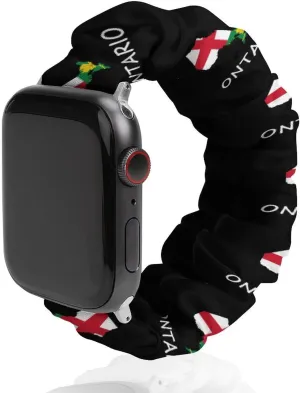 Ontario Flag Canada Canadian Fashion Watch Strap Scrunchies Wristbands Compatible With IWatch Series