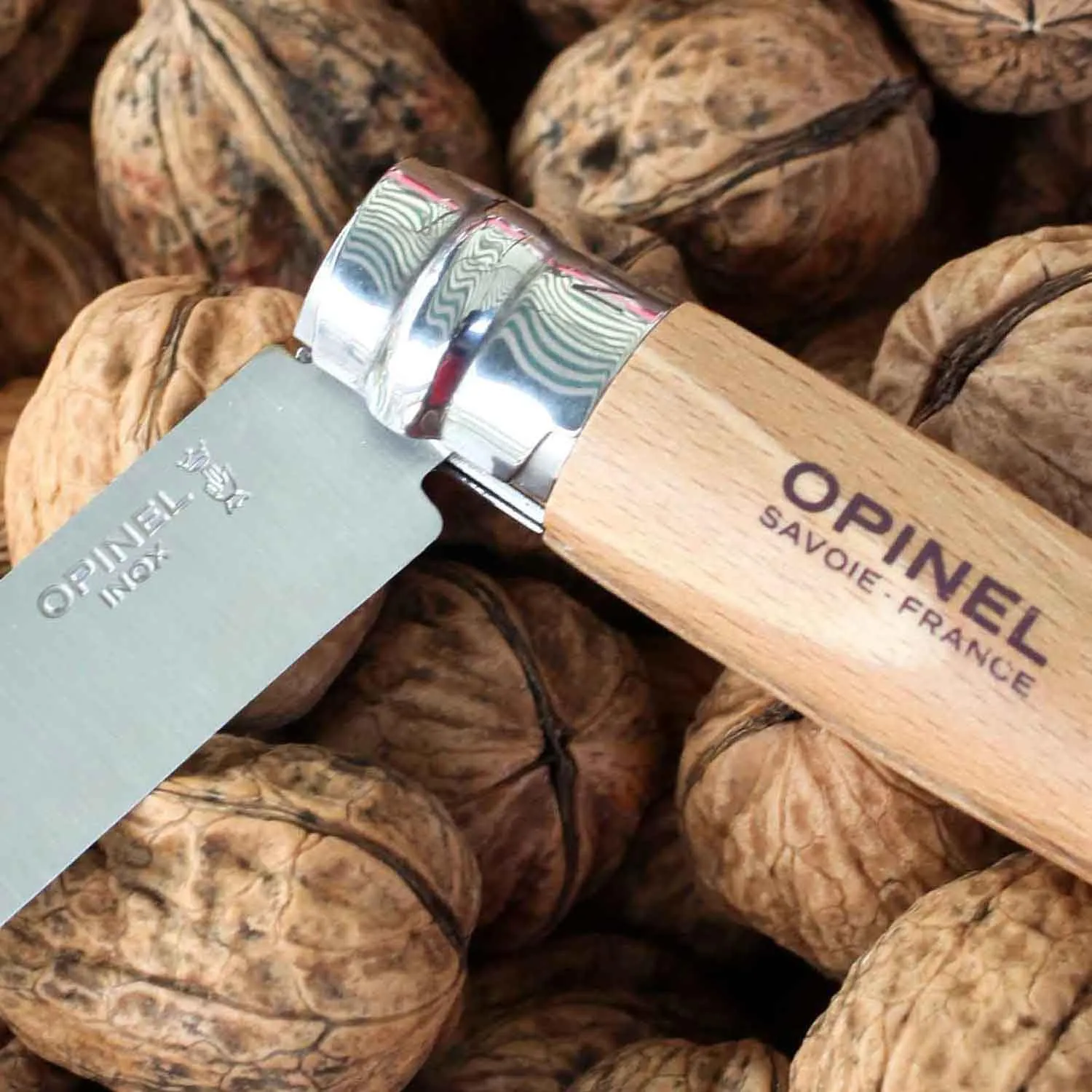 Opinel No.06 Stainless Steel Folding Knife with Beechwood Handle